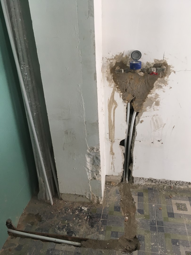 Main water line from beneath